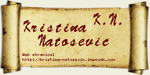 Kristina Natošević vizit kartica